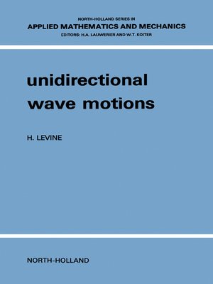 cover image of Unidirectional Wave Motions